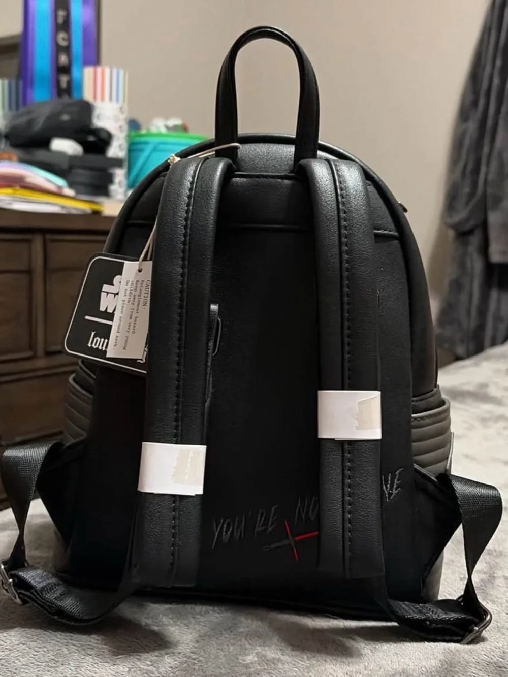 Loungefly Star Wars Kylo Ren Mini Backpack in Black and Gray with Red Accents